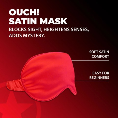 LoversPremium Satin Mask Red - satynowa opaska na oczy, czerwona
