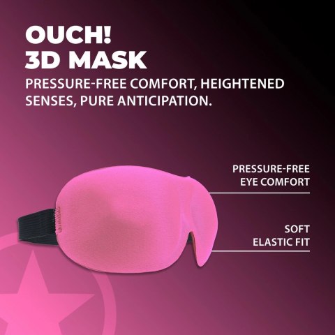 Loving Joy 3D Mask Pink - Anatomiczna opaska na oczy z miękkim materiałem