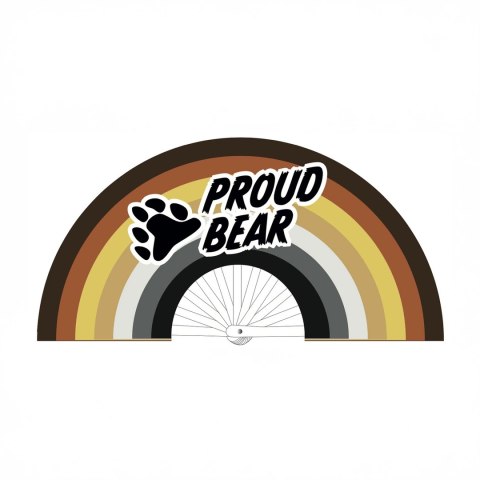 Proud Bear Wachlarz Dekoracyjny 64 cm Multikolorowy Design
