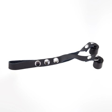 Red Leather Ballstretcher Skorzany z Obciążeniem 2x50g Czarny Regulowany