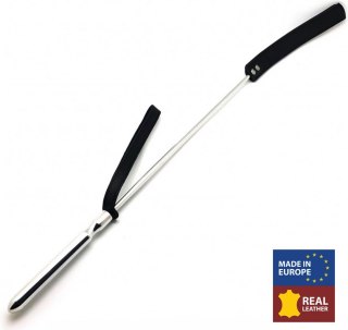 Red Leather Bicz Metalowo-Skorzany 70,5 cm Czarny/Srebrny Europejska Jakość