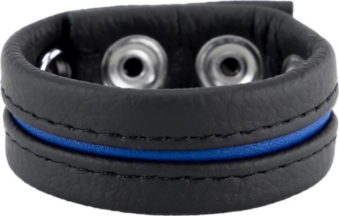 Red Leather Pasek Regulowany Skorzany Niebieski 22 mm - 30-55 mm