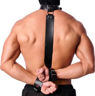 Red Leather Skorzana obręcz do nadgarstkow czarna - regulowana, wytrzymała