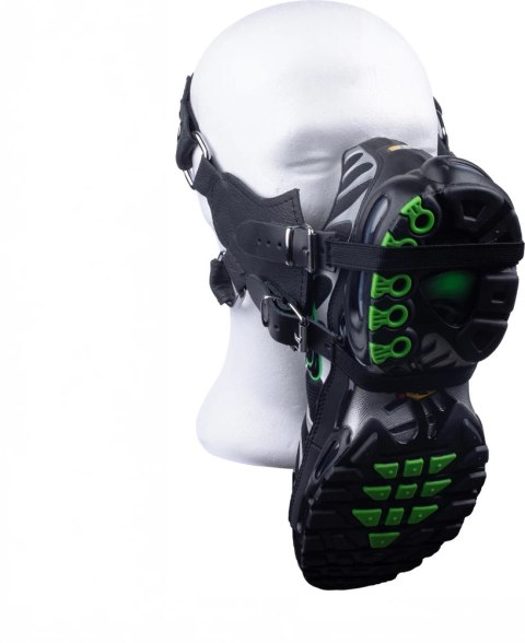 Red Leather Sniff My Sneaker Skorzana Maskownica Czarna - Regulowane Paski, Europejska Skora