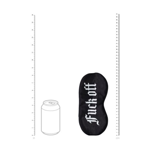 Shots Satinowa Maska na Oczy z Nadrukiem Black - Komfortowa, Regulowana