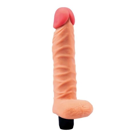 Soft vibrator with testicles 21 cm - The Real Deal