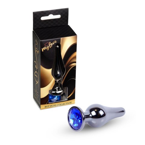 MyLove Toys - Jewellery Dark Silver BUTT PLUG- Dark Blue