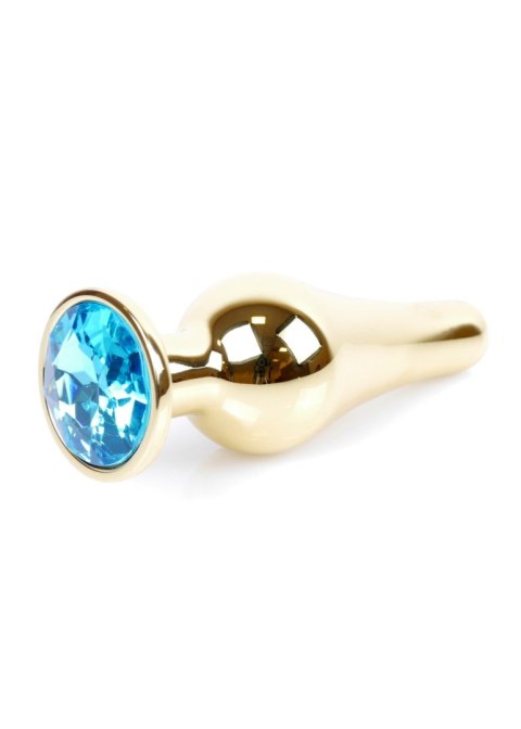 MyLove Toys - Jewellery Gold BUTT PLUG- Light Blue