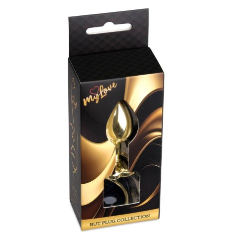 MyLove Toys - Jewellery Gold Heart PLUG- Black