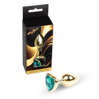 MyLove Toys - Jewellery Gold Heart PLUG- Green
