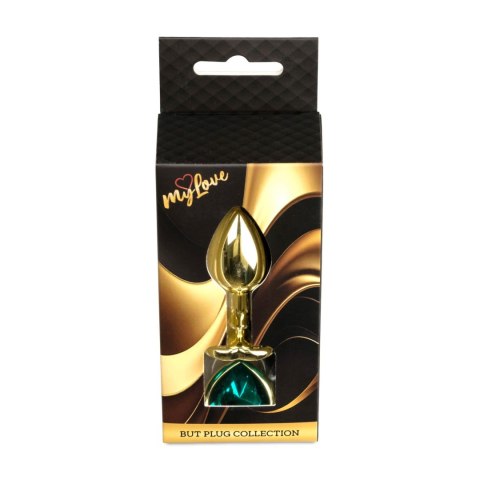 MyLove Toys - Jewellery Gold Heart PLUG- Green