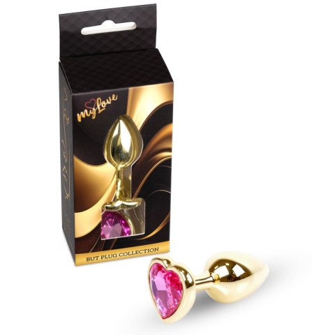 MyLove Toys - Jewellery Gold Heart PLUG- Pink