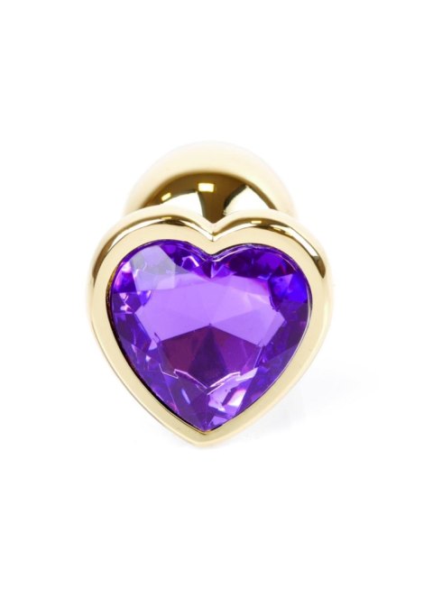 MyLove Toys - Jewellery Gold Heart PLUG- Purple