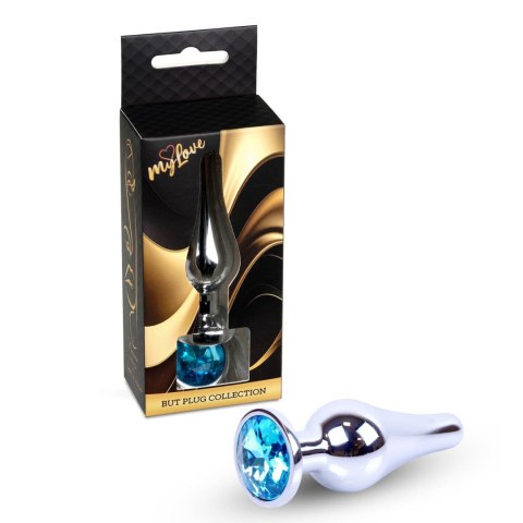 MyLove Toys - Jewellery Silver BUTT PLUG- Light Blue