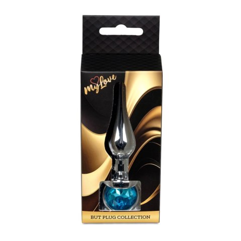MyLove Toys - Jewellery Silver BUTT PLUG- Light Blue