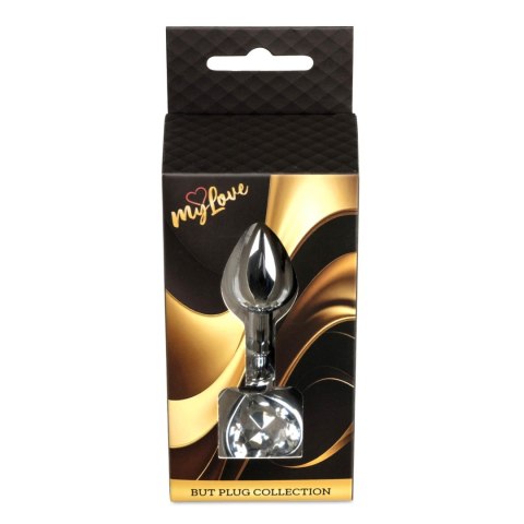 MyLove Toys - Jewellery Silver Heart PLUG- Clear