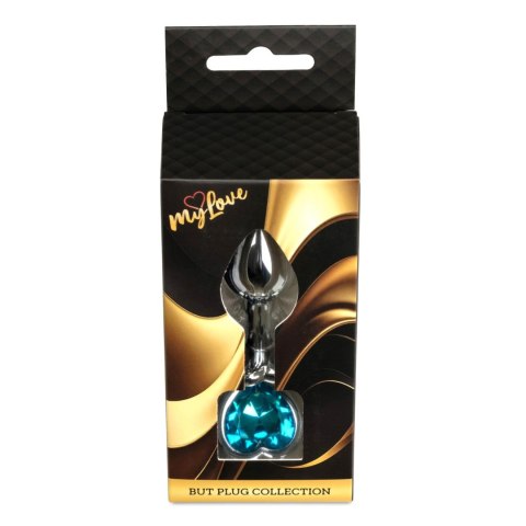 MyLove Toys - Jewellery Silver Heart PLUG- Light Blue