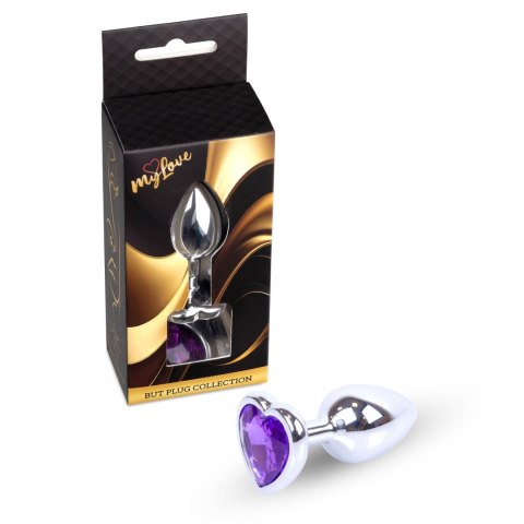 MyLove Toys - Jewellery Silver Heart PLUG- Purple
