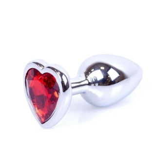 MyLove Toys - Jewellery Silver Heart PLUG- Red