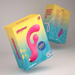 Crushious Pleaser Pink - Wibrujący model z rotacyjnym masażerem, 17,7 cm