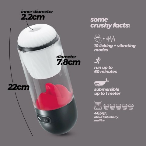 Crushious Slurpy 2w1 Lick & Vibro System Transparentny 22 cm