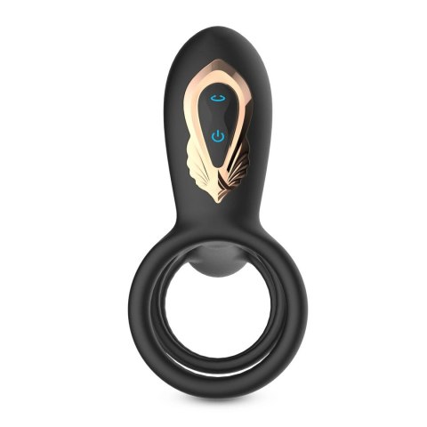 Crushious Tornado Black - Obrotowa opaska intymna z pilotem 12 cm