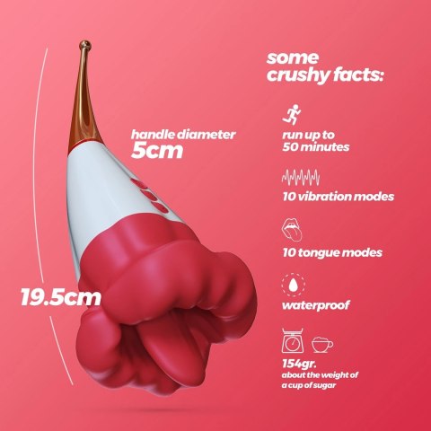 Jagger Double Stimulator Red - Innowacyjny dwustronny model silikonowy