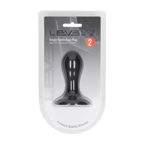LEVELZ Rattle Plug S Czarny - anatomiczna wtyczka silikonowa z systemem kulek