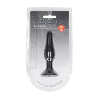 LEVELZ Slim Plug S Czarny - Smukły silikonowy model z ergonomiczną bazą