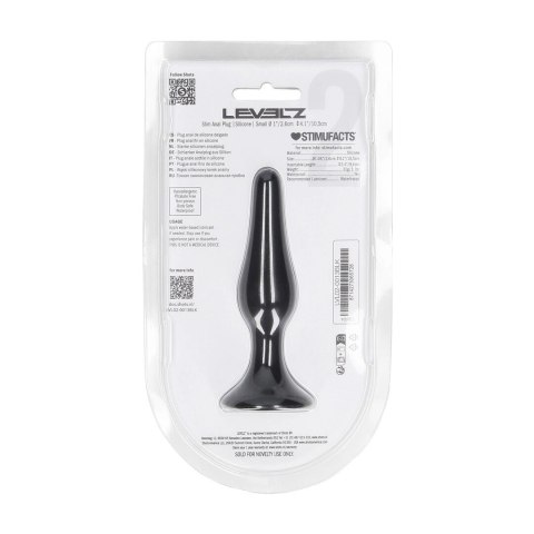 LEVELZ Slim Plug S Czarny - Smukły silikonowy model z ergonomiczną bazą
