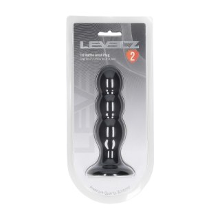 LEVELZ Tri Rattle Plug L Czarny - silikonowy model z systemem drgań