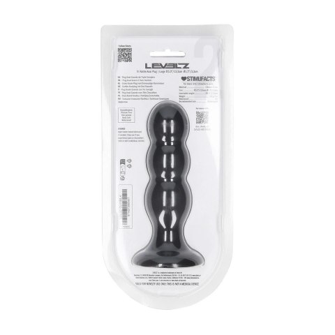 LEVELZ Tri Rattle Plug L Czarny - silikonowy model z systemem drgań