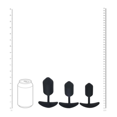 LEVELZ Zestaw 3 silikonowych stożkow z obciążeniem - czarny, rozmiary S/M/L