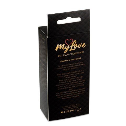 MyLove Toys - Jewellery Gold BUTT PLUG- Dark Blue