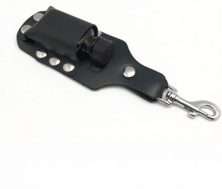 Red Leather Skorzany Uchwyt na Butelkę 24/30 ml Czarny Duży