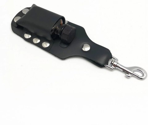 Red Leather Skorzany Uchwyt na Butelkę 24/30 ml Czarny Duży