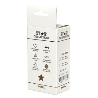 Star Collection - Black Silicone Anal Plug S - Clear Stone