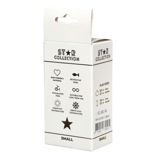 Star Collection - Black Silicone Anal Plug S - Purple Stone