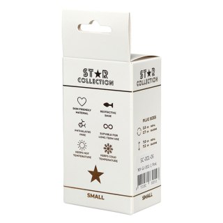 Star Collection - Pink Silicone Anal Plug S - Clear Stone