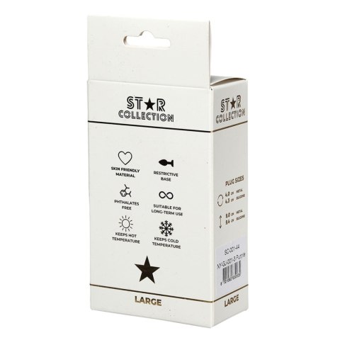 Star Collection - Purple Silicone Anal Plug L - Purple Stone