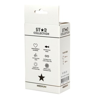 Star Collection - Purple Silicone Anal Plug M - Clear Stone