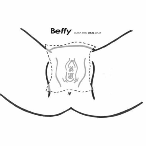 Asha International Beffy Dental Dam Strawberry 3 szt. - cienkie arkusze ochronne o smaku truskawkowym