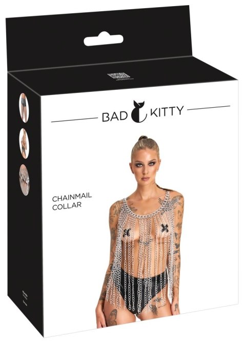 Bad Kitty Chainmail Collar/Szata z Łańcuszkow Srebrny Uniwersalny
