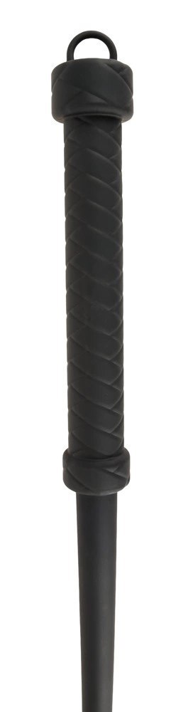 Bad Kitty Whip Silicone - czarny bat silikonowy 60 cm, ergonomiczny uchwyt