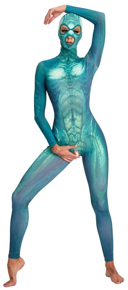 Beasty Cocks Jumpsuitgreen S/M kombinezon fantasy reptile