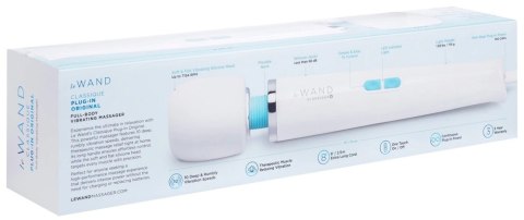 Le WAND Classique Plug-In Wand Massage biały 33 cm 10 trybow masażu