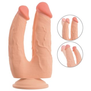 Nature Skin Bendable Double Penetrator elastyczny model TPE 20/19 cm