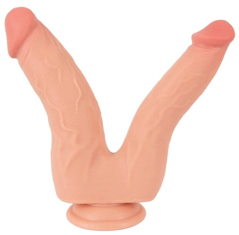 Nature Skin Bendable Double Penetrator elastyczny model TPE 20/19 cm