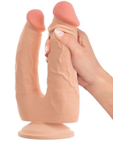 Nature Skin Bendable Double Penetrator elastyczny model TPE 20/19 cm