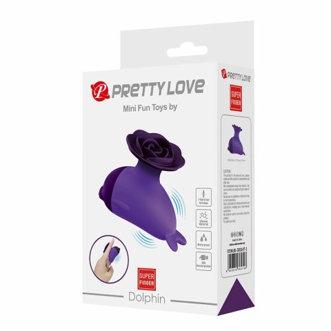 Pretty Love Dolphin Mini - wibrujący masażer z klipsem, fioletowy